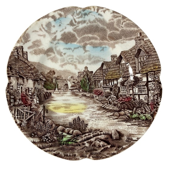 Set of 4 Johnson Bros Olde English Countryside 6 1/8” Plates Scalloped Edge - Picture 3 of 11